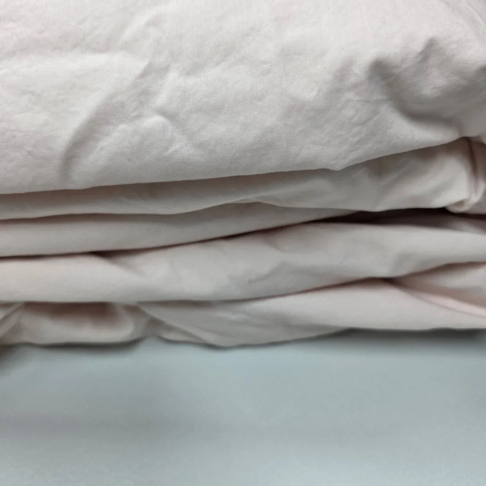 QUINCE Classic Organic Percale Duvet Twin Soft Blush Pale Light Pink 3965